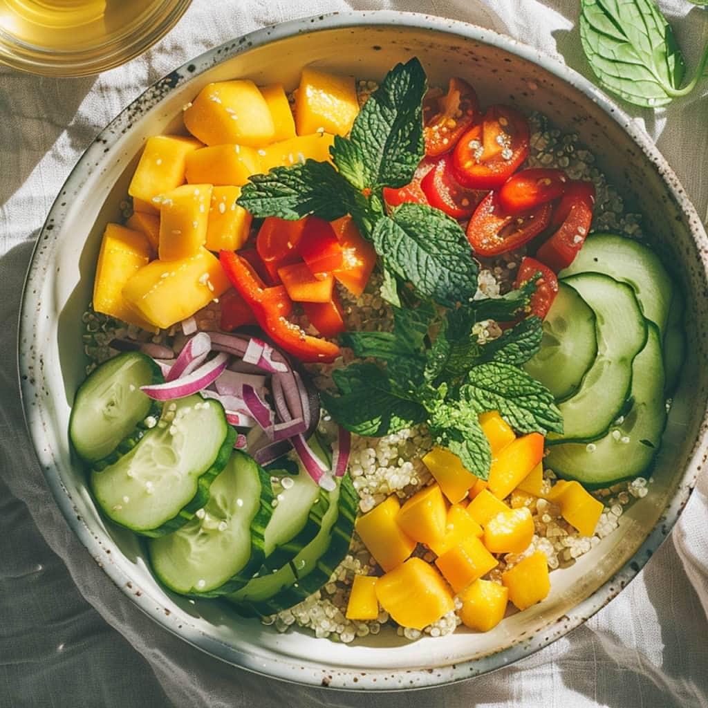 Fruity quinoa bowl