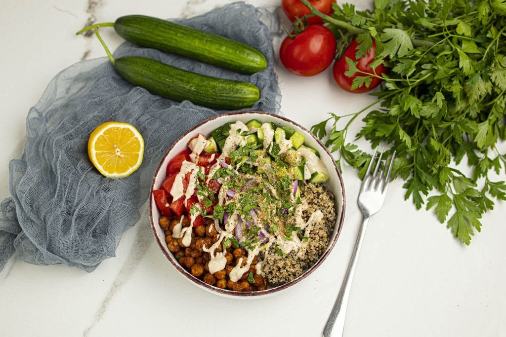 Mediterranean chickpea bowl new 3