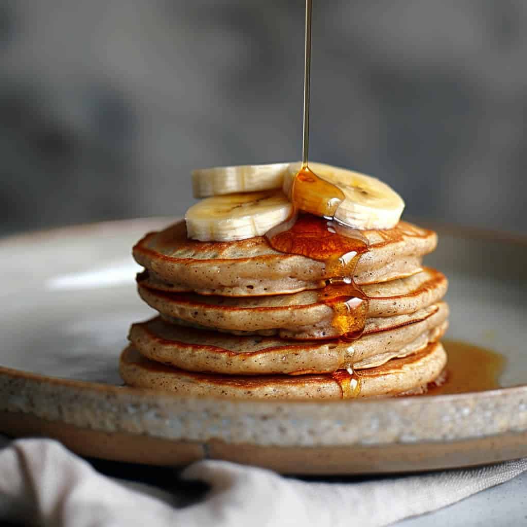 Banana oat blender pancakes