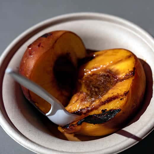 Grilled peach
